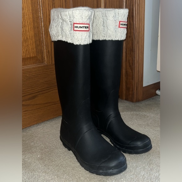 Hunter Shoes - Hunter Boots with Socks - Size 8
